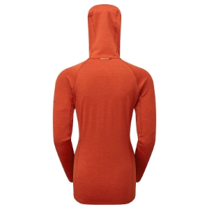 Montane Women's Protium Hooded Fleece Jacket Size 16 in Saffron Red