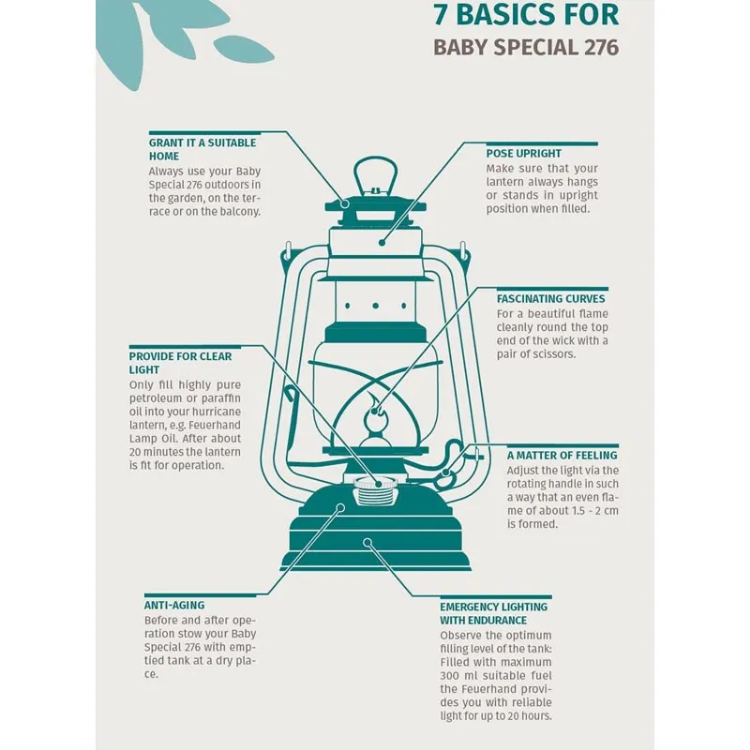 Feuer Hand Hurricane Lantern