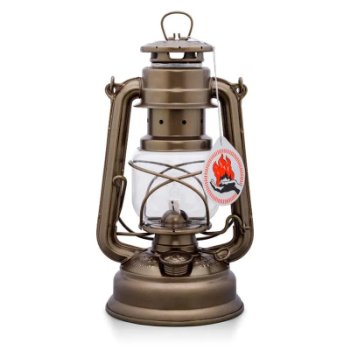 Feuer Hand Hurricane Lantern in Bronze