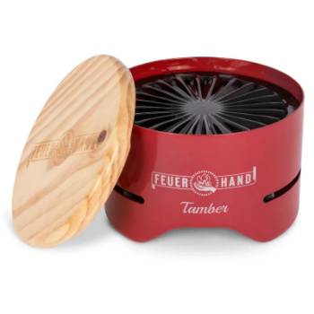 Feuer Hand Tamber Table Top Grill in Ruby Red