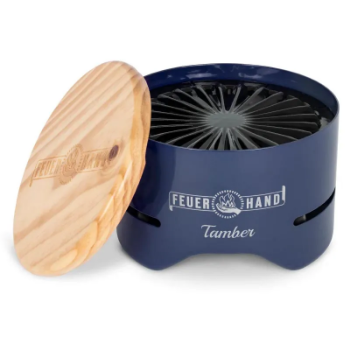 Feuer Hand Tamber Table Top Grill in Cobalt Blue