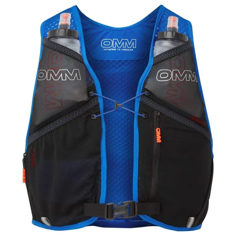 OMM Ltd MountainFire 15 Vest 2 x 350ml Flexi Flask in Blue