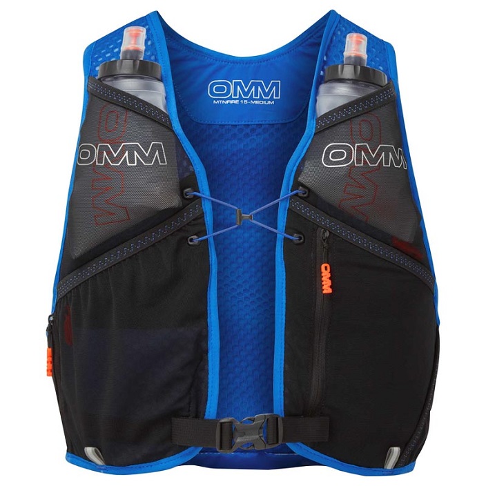 OMM Ltd MountainFire 15 Vest 2 x 350ml Flexi Flask in Blue