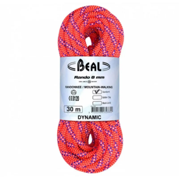 Beal Rando 8mm Walkers Rope in Standard Orange