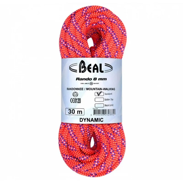 Beal Rando 8mm Walkers Rope in Standard Orange