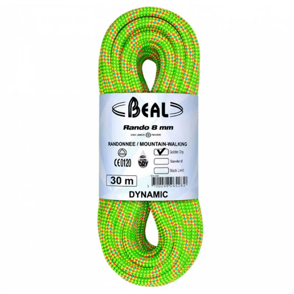 Beal Rando 8mm Walkers Rope in Yellow Golden Dry
