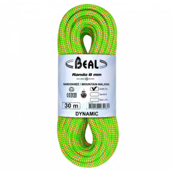 Beal Rando 8mm Walkers Rope in Yellow Golden Dry