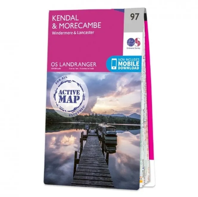 Ordnance Survey Landranger 1:50 000 Laminated 97 - Kendall & Morecambe