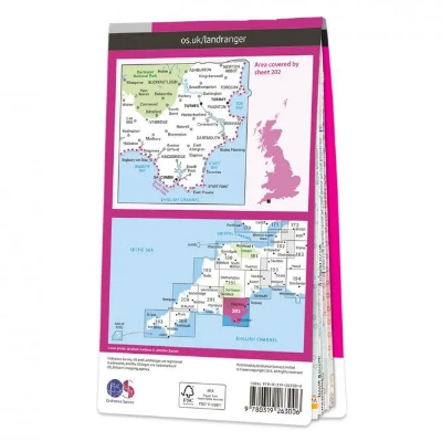 Ordnance Survey Landranger 1:50 000 Laminated 202 - Torbay & South Dartmoor