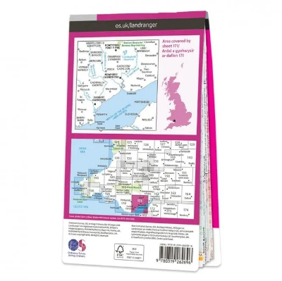 Ordnance Survey Landranger 1:50 000 Laminated 171 - Cardiff & Newport