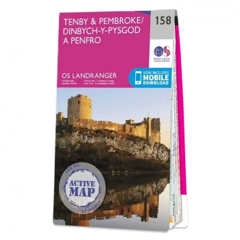 Ordnance Survey Landranger 1:50 000 Laminated 158 - Tenby & Pembroke