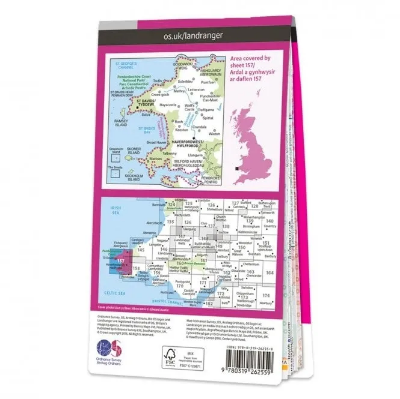 Ordnance Survey Landranger 1:50 000 Laminated 157 - St David's & Haverfordwest
