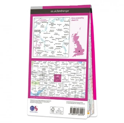 Ordnance Survey Landranger 1:50 000 Laminated 151 - Stratford-Upon-Avon