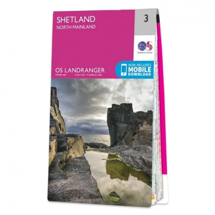 Ordnance Survey Landranger 1:50 000 - 3 - Shetland North Mainland