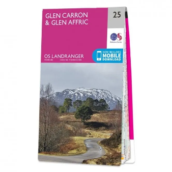 Ordnance Survey Landranger 1:50 000 - 25 - Glen Carron & Glen Affric