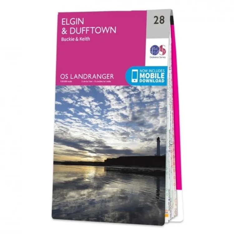 Ordnance Survey Landranger 1:50 000 - 28 - Elgin & Dufftown