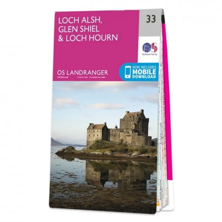 Ordnance Survey Landranger 1:50 000 - 33 - Loch Alsh & G.Shiel