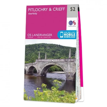Ordnance Survey Landranger 1:50 000 - 52 - Pitlochry to Crieff