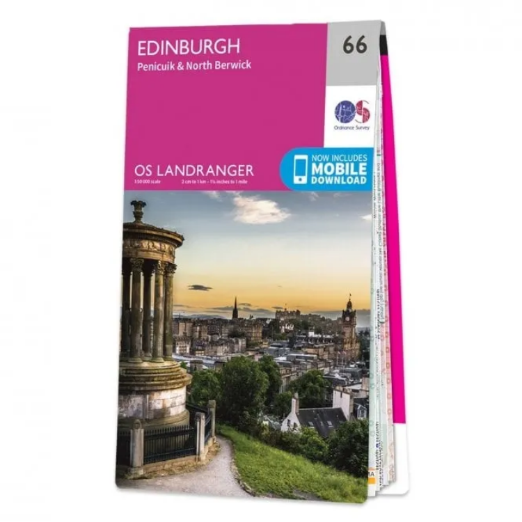 Ordnance Survey Landranger 1:50 000 - 66 - Edinburgh Midlothian