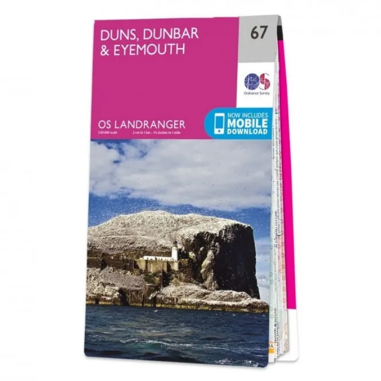Ordnance Survey Landranger 1:50 000 - 67 - Duns Dunbar & Eyemouth