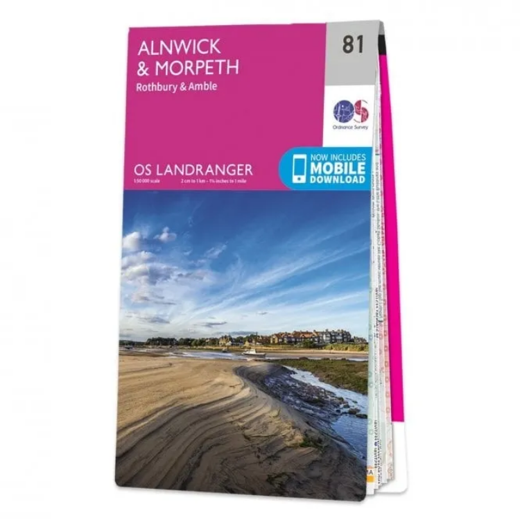 Ordnance Survey Landranger 1:50 000 - 81 - Alnwick & Morpeth