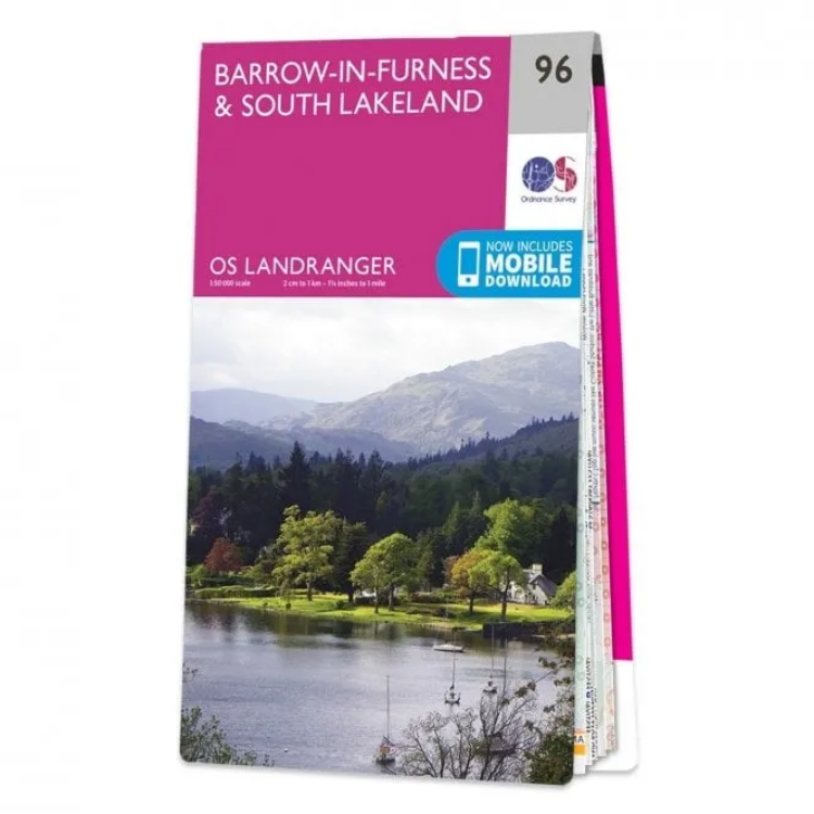 Ordnance Survey Landranger 1:50 000 - 96 - Barrow-in-Furness & South Lakeland