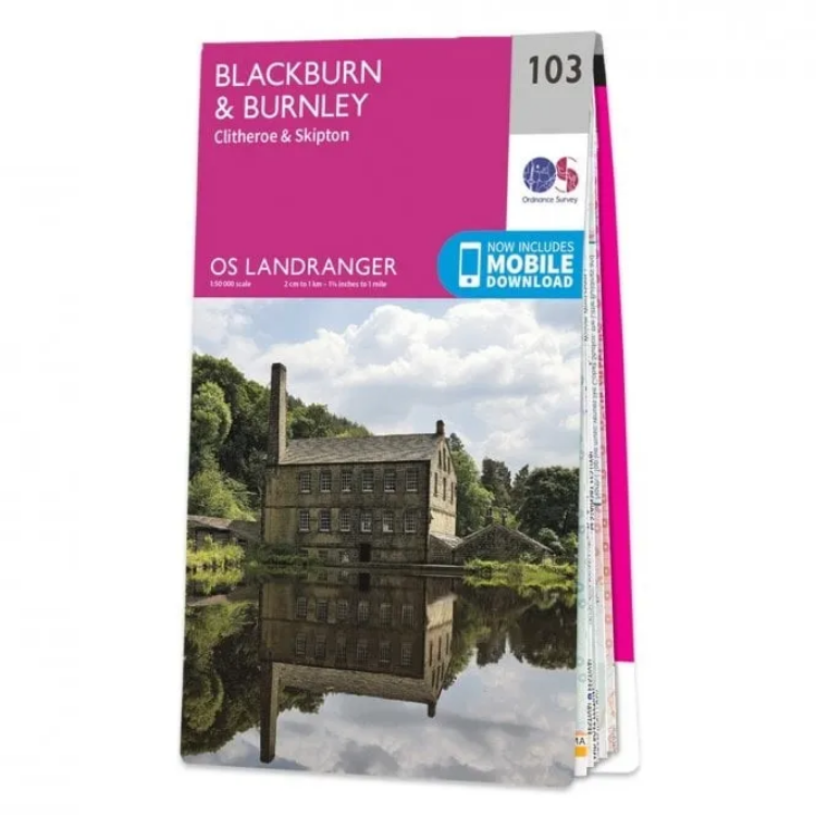 Ordnance Survey Landranger 1:50 000 - 103 - Blackburn & Burnley