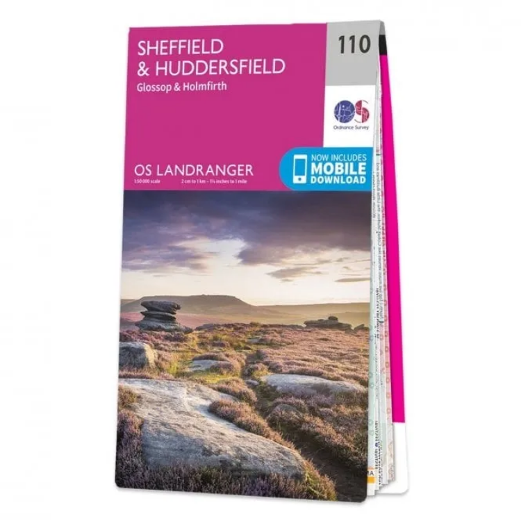 Ordnance Survey Landranger 1:50 000 - 110 - Sheffield & Huddersfield