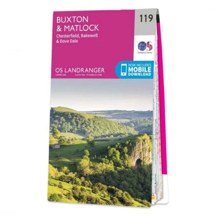Ordnance Survey Landranger 1:50 000 - 119 - Buxton, Matlock & Dovedale