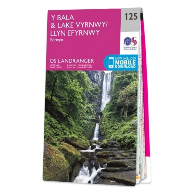 Ordnance Survey Landranger 1:50 000 - 125 - Bala & Lake Vyrnwy