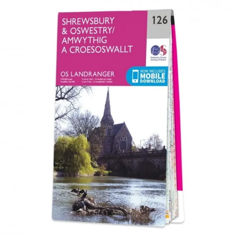 Ordnance Survey Landranger 1:50 000 - 126 - Shrewsbury