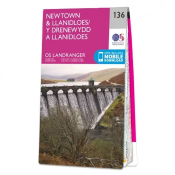 Ordnance Survey Landranger 1:50 000 - 136 - Newtown & Llanidloes