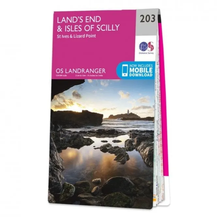 Ordnance Survey Landranger 1:50 000 - 203 - Land's End Lizard & Isles of Scilly