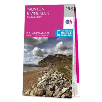 Ordnance Survey Landranger 1:50 000 - 193 - Taunton & Lyme Regis