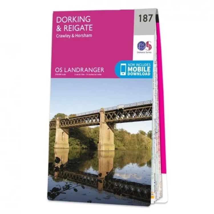 Ordnance Survey Landranger 1:50 000 - 187 - Dorking Reigate & Crawley