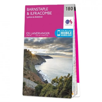 Ordnance Survey Landranger 1:50 000 - 180 - Barnstaple & Ilfracombe