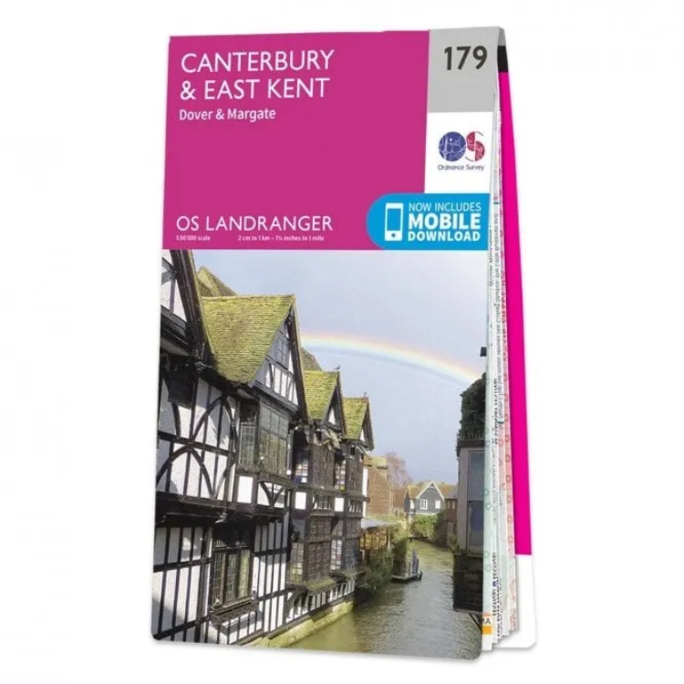 Ordnance Survey Landranger 1:50 000 - 179 - Canterbury & East Kent