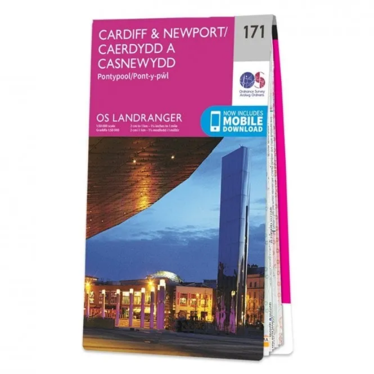 Ordnance Survey Landranger 1:50 000 - 171 - Cardiff & Newport