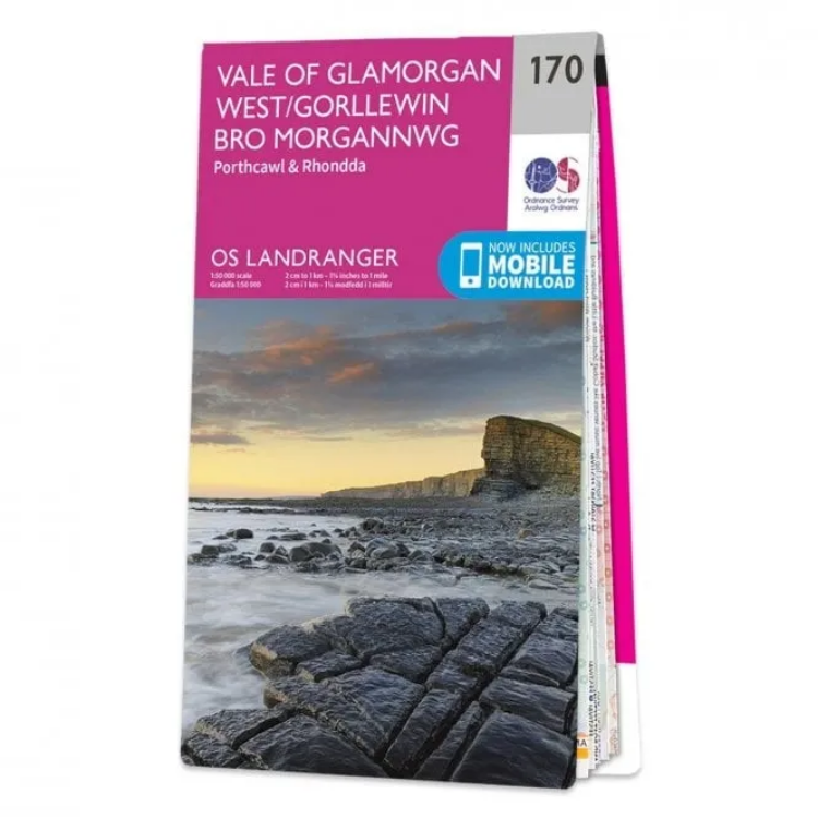 Ordnance Survey Landranger 1:50 000 - 170 - Vale of Glamorgan & Rhondda