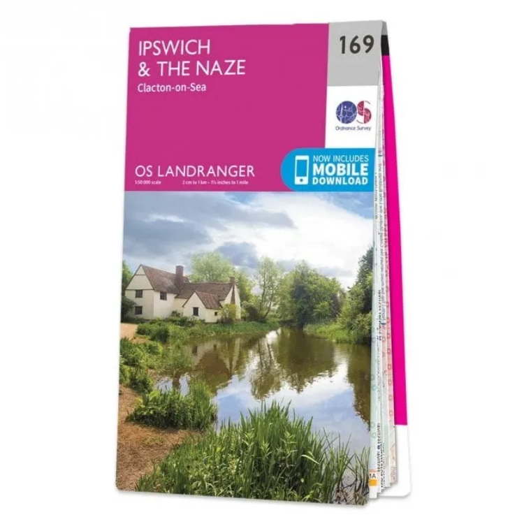 Ordnance Survey Landranger 1:50 000 - 169 - Ipswich & The Naze