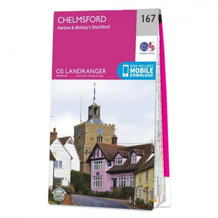 Ordnance Survey Landranger 1:50 000 - 167 - Chelmsford & Harlow