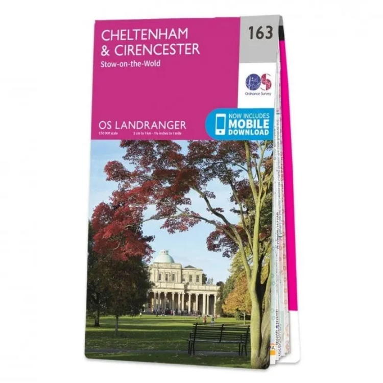 Ordnance Survey Landranger 1:50 000 - 163 - Cheltenham & Cirencester