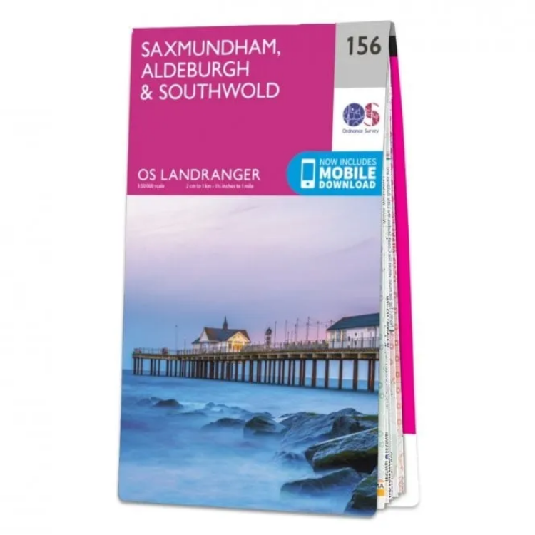Ordnance Survey Landranger 1:50 000 - 156 - Saxmundham & Aldeburg