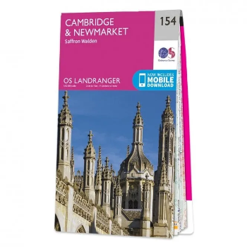 Ordnance Survey Landranger 1:50 000 - 154 - Cambridge & Newmarket