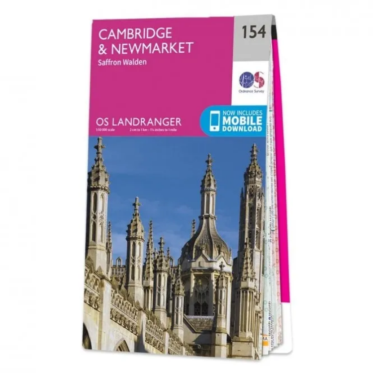 Ordnance Survey Landranger 1:50 000 - 154 - Cambridge & Newmarket