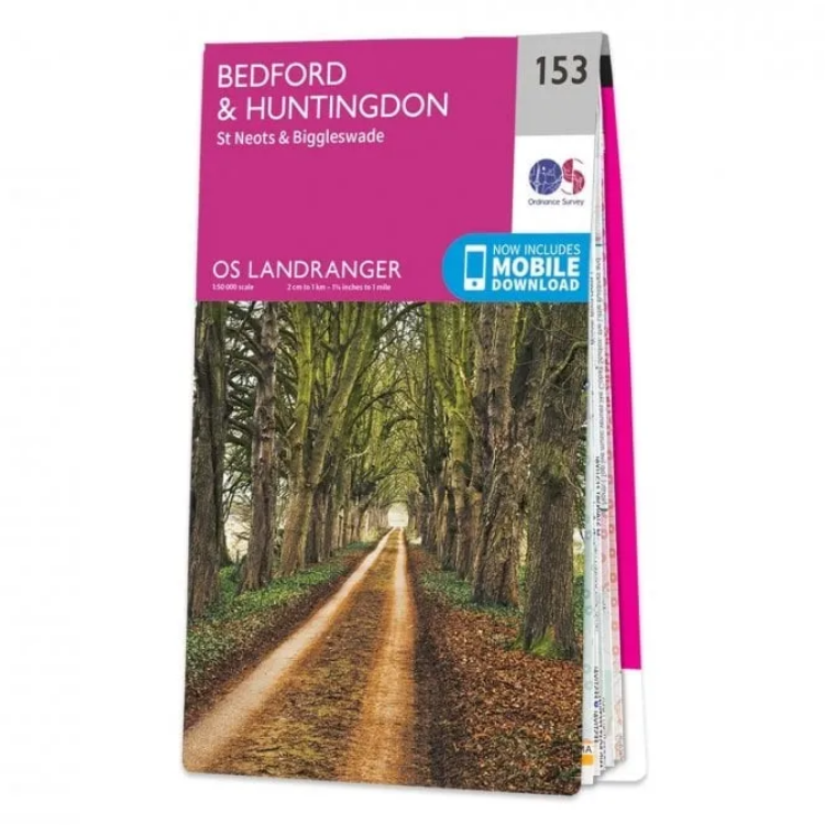 Ordnance Survey Landranger 1:50 000 - 153 - Bedford & Huntingdon
