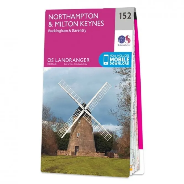 Ordnance Survey Landranger 1:50 000 - 153 - Northampton & Milton Keynes