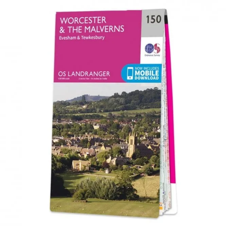 Ordnance Survey Landranger 1:50 000 - 150 - Worcester & Malverns