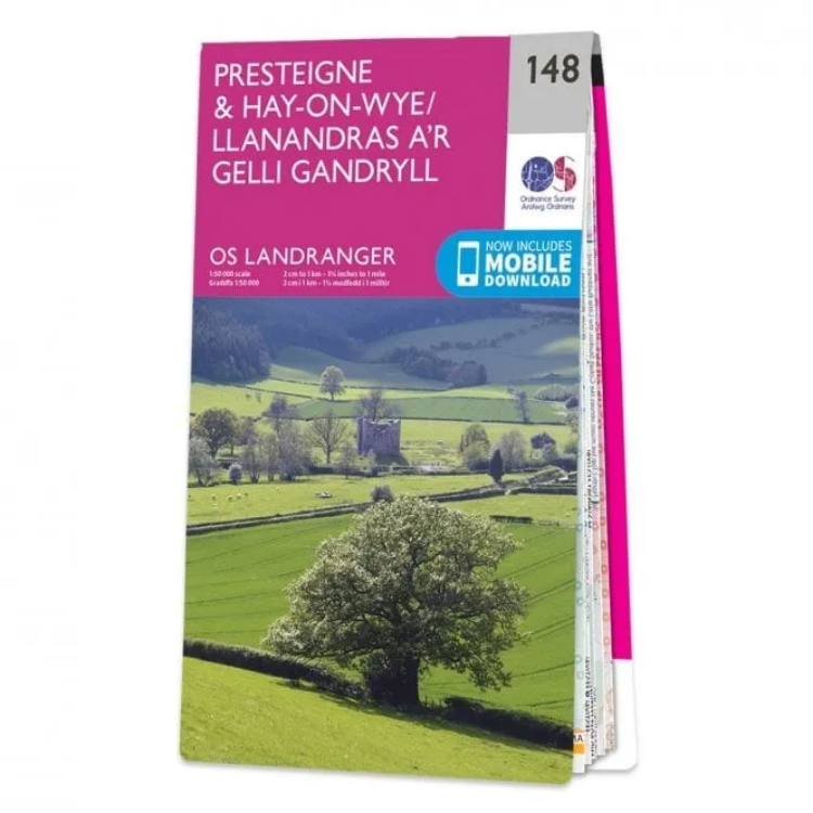 Ordnance Survey Landranger 1:50 000 - 148 - Presteigne & Hay-on-Wye