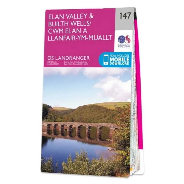Ordnance Survey Landranger 1:50 000 - 147 - Elan Valley & Builth Wells